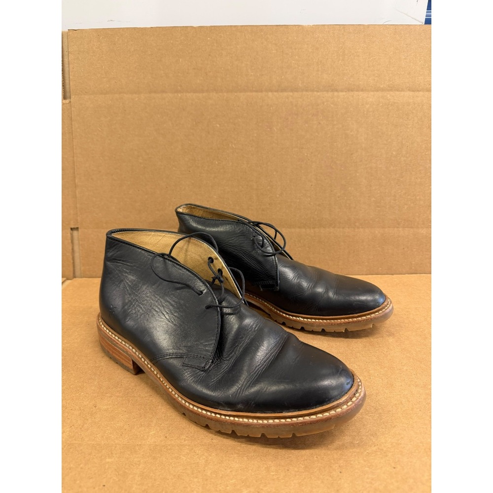 Frye James Lug Leather Lace Up Chukka Boots Black Mens Size 11D US